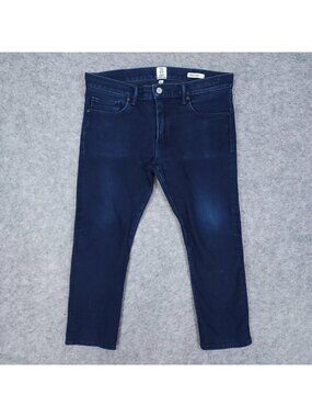 Kato Hiroshi Kato Needle Skinny Jeans 34x23 Indigo Black Raw Selvedge Stretch